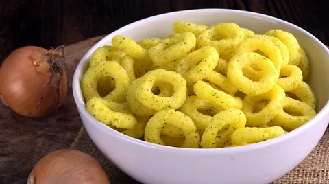 Rotating Onion Snack (not loopable) Video stock 62533897