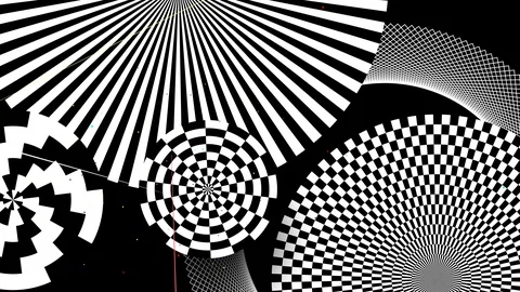 Rotating optical shapes Stock Footage 108998925