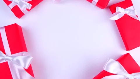 Rotating or background with red  boxes Stock Footage 220955103
