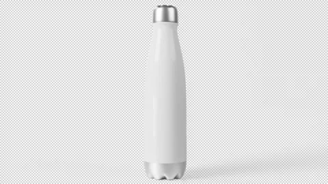 Rotating or spinning flask water bottle for sublimation. 3d rendering Vídeo Stock 288855230