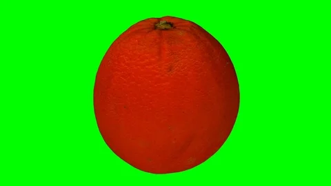 Rotating Orange on Green Background (Looping) Stock Footage 93378529