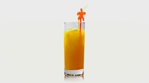 Rotating orange juice Video stock 3626331