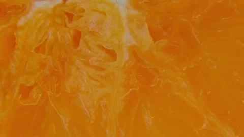 Rotating Orange Pulp Texture Background Macro. Stock-Footage 334575539