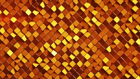 Rotating orange rhombus shapes 3D render loopable animation 4k UHD 3840x2160 Stock Footage 118797674