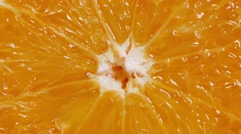 Rotating orange slice Stock Footage 68810996