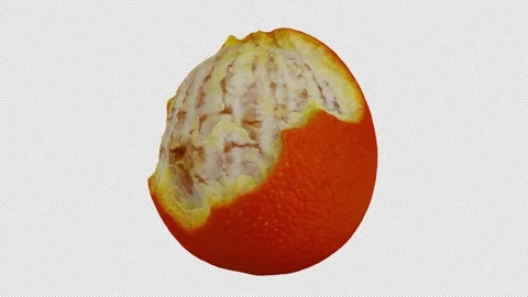 Rotating Orange on Transparent Background (Looping with Alpha Channel) Stock Footage 139780814