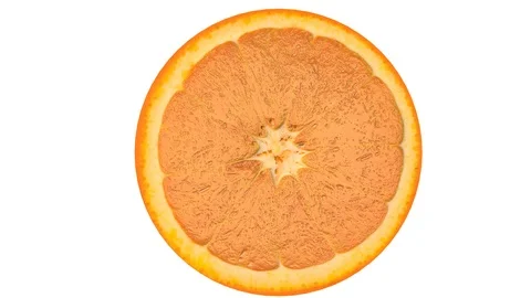 Rotating orange - white background Stock Footage 85579828