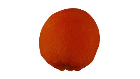 Rotating Orange on White Background (Looping) Stock Footage 139783181