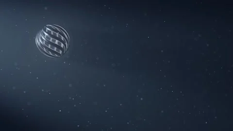 Rotating Ornamental Sphere With Dust Particles Motion Graphics Background Stock Footage 223789867