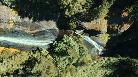 Rotating overhead waterfall shot Stock Footage 137369583