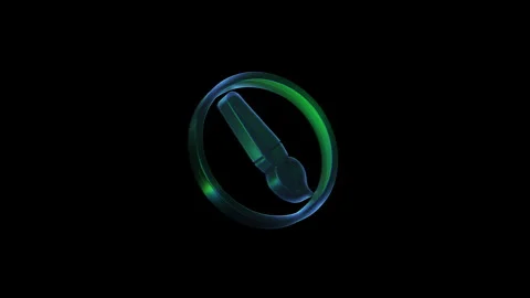 Rotating paint brush icon symbolizing art and creativity Stock Footage 328318140