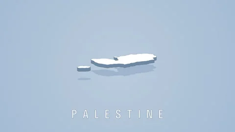 Rotating palestine map animation on solid background Stock Footage 319020854
