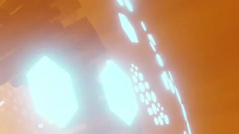 Rotating part blue glowing hexagons 스톡 동영상 201045546