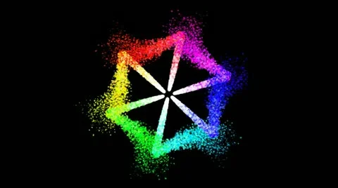 Rotating Particle Pin Wheel Loop [with Alpha] Stock Footage 10884592