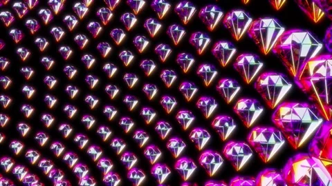 Rotating pattern diamonds - 4K Stock Footage 234331458