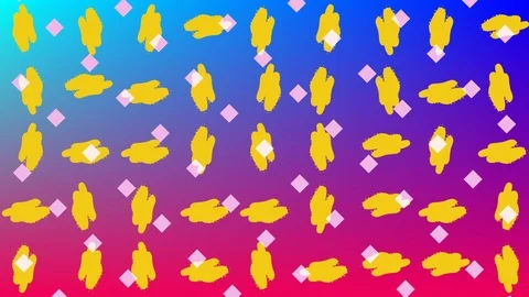 Rotating pattern elements over colourful background Stock Footage 112896281