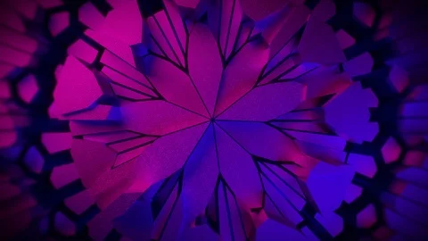 Rotating pattern, generative graphics, fractal, polygonal geometric surface Stock Footage 125066461
