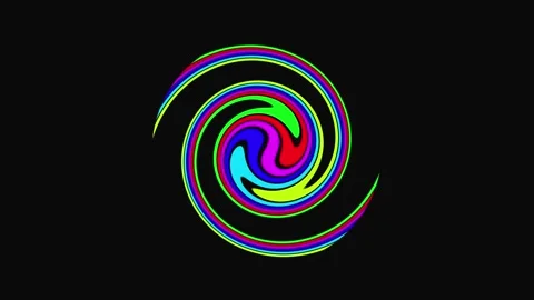 Rotating pattern hypnotic rainbow spiral abstract animation seamless loop p.. Stock Footage 321456470