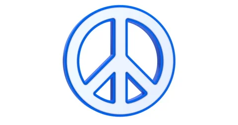Rotating peace symbol Vídeos de archivo 278255678