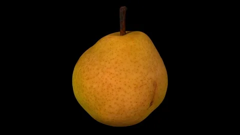 Rotating Pear on Black Background (Looping) Stock Footage 93378625