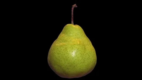 Rotating Pear Loop ALPHA Stock-Footage 76922382
