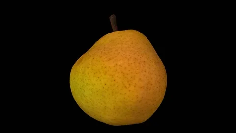 Rotating Pear on Transparent Background (Looping with Alpha Channel) Stock Footage 93375206