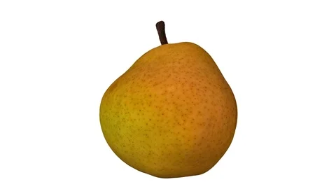 Rotating Pear on White Background (Looping) Stock Footage 93378613