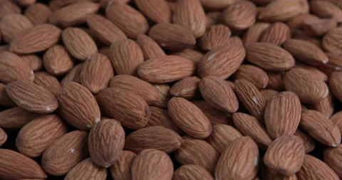 Rotating peeled almonds Stock Footage 96288633