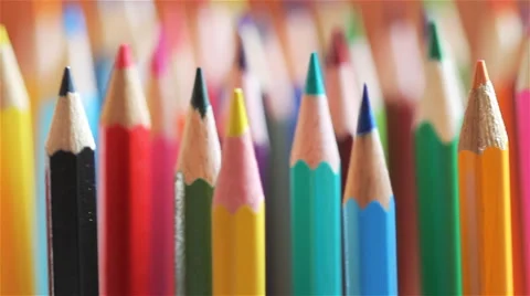 Rotating pencil on brown background Stock Footage 58890740