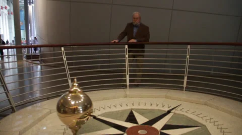 The rotating pendulum in a museum Stock Footage 36150844