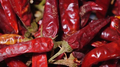 Rotating pepper close up shot in 4K  Stock Footage 112352809