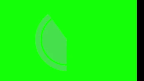 Rotating pie chart sector graphic animation against a solid bright green chroma Vidéo 346040680