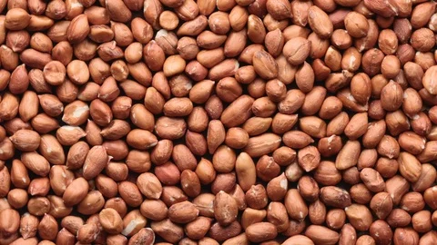 Rotating pile of raw peanuts Stock Footage 119398166