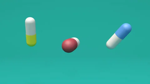 Rotating Pills Loop Stock Footage 236438984
