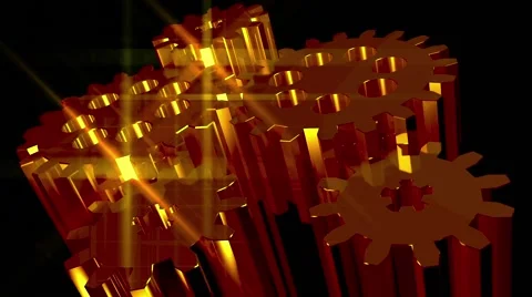 Rotating pinion gear Stock Footage 49896607