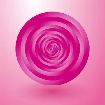 Rotating pink circles Illustrazione stock