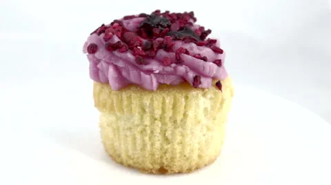 Rotating pink cupcake loop Stock Footage 49724137