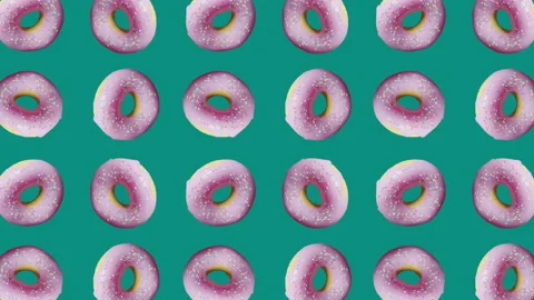 Rotating pink donut Stock Footage 148489718