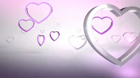 Rotating pink heart shaped ring Stock Footage 42114949