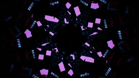 Rotating Pink Machine Tunnel VJ Loop 스톡 동영상 288019778