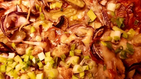 Rotating Pizza closeup. 4K UHD Stock Footage 72829750