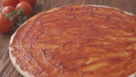 Rotating Pizza display Stock Footage 69196483