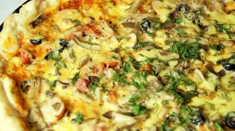 Rotating pizza Video stock 24873692