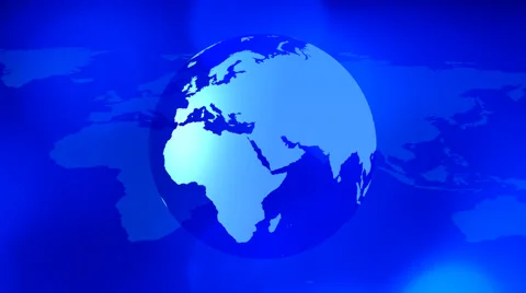 Rotating planet earth and world map global business background Stock Footage 45927493