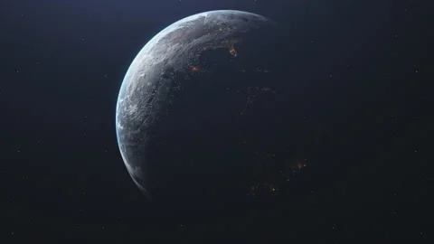 Rotating planet earth. Video stock 134175737