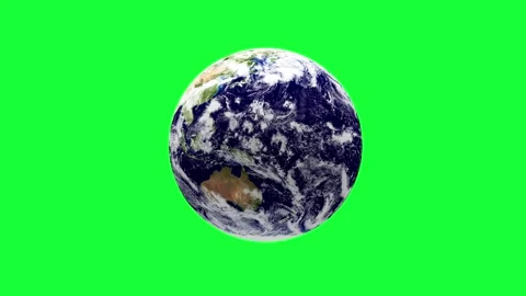 Rotating planet Earth on a green screen Stock Footage 340656517