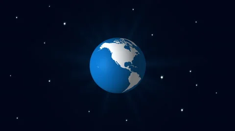 Rotating planet earth | Loop Stock Footage