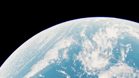 Rotating Planet Earth. Realistic earth with night lights from space. Stock Footage 277635863