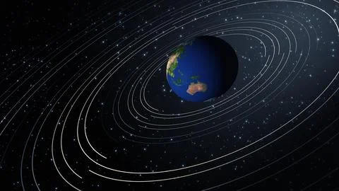 Rotating planet Earth from space Illustration