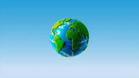 Rotating Planet Earth in Space  Seamless NASA Texture Animation Video stock 311133209